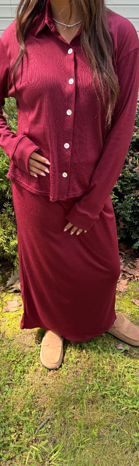 Pointelle L/S Button Set